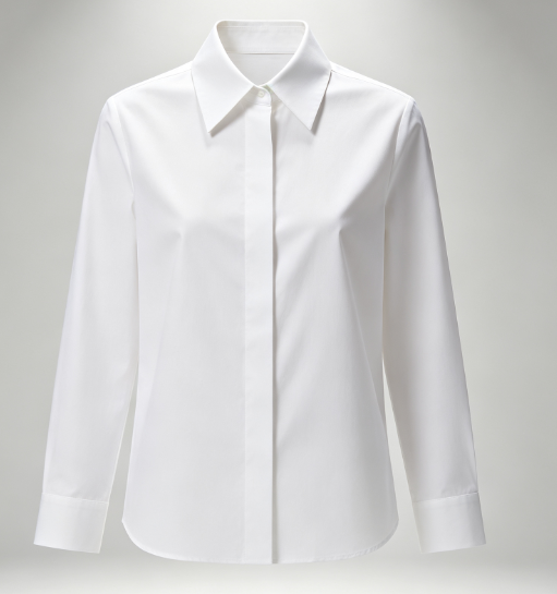 Chemise blanche minimaliste haut de gamme coupe ajustée