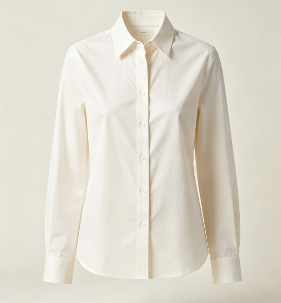 Chemise blanche minimaliste haut de gamme coupe ajustée